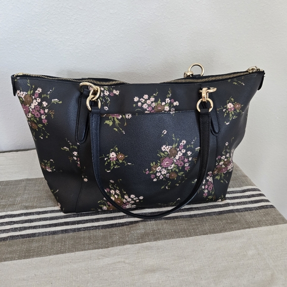 Coach Ava Tote F28965 Floral Bundle Print Midnight - Picture 7 of 15